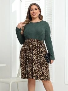 Vestido con estampado de leopardo con bolsillo oculto - Multicolor - Ver 6