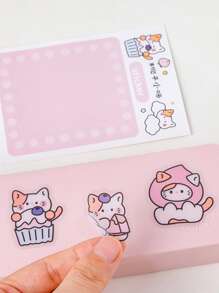 40入組卡通動物和食物圖案貼花 - 彩色 - 查看 2