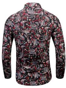 NITAGUT Men Paisley Print Shirt - Multicolor - View 4