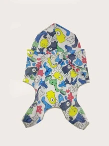1pc Cartoon Graphic Pet Raincoat - Multicolor - View 5
