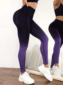Easithlete 收復漸層運動打底褲 - 紫羅蘭色 - 查看 2