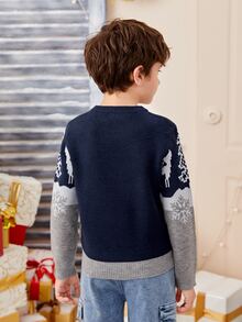SHEIN Boys Christmas Pattern Jumper - Multicolor - View 2