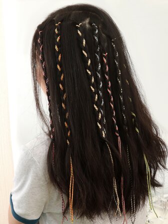 7件套彩色发圈，女士发饰弹性发绳，适合日常Y2K和千禧年风格秋冬发带，女士度假装扮发带，优雅围巾，女士头巾，柔软头巾