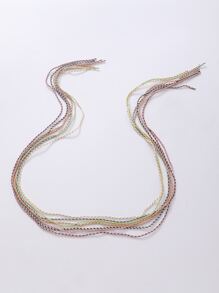 7pcs/Set Colorful Hair Scrunchies, Women Hair Accessories Elastic Hair Ties, Suitable For Daily Y2K And Millennium Style Fall Winter Headbands For Women Hair Band For Vacation Outfits Woman Elegant Scarf Women Bandana Soft Headwrap - Multicolor - View 3