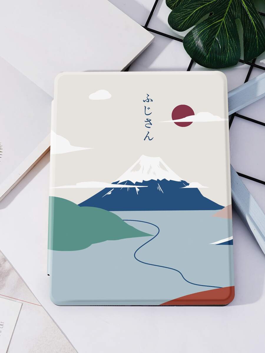 Funda compatible con iPad con estampado de montaña - Multicolor - Ver 1