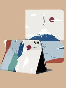 Funda compatible con iPad con estampado de montaña - Multicolor - Ver 2