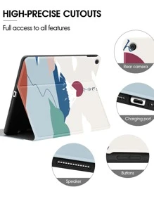Funda compatible con iPad con estampado de montaña - Multicolor - Ver 4