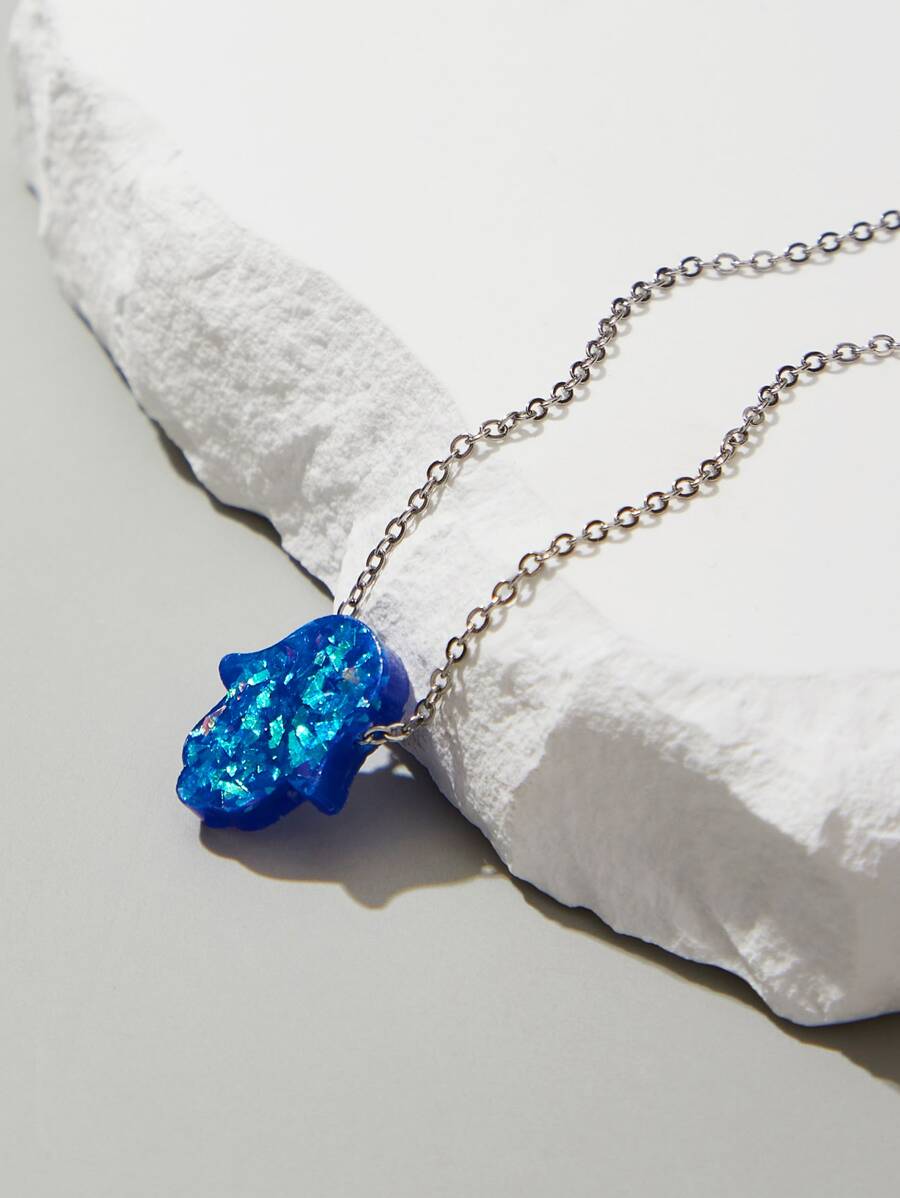 Collar con colgante mano - Multicolor - Ver 1