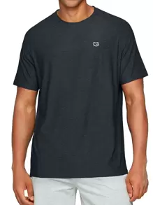 G Gradual Camiseta Deportiva Para Hombres Con Letras Gráficas Y Mangas Ranglán, Ropa De Gimnasio Para Hombres - Negro - Ver 1