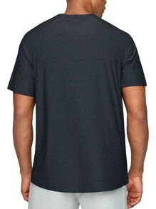G Gradual Camiseta Deportiva Para Hombres Con Letras Gráficas Y Mangas Ranglán, Ropa De Gimnasio Para Hombres - Negro - Ver 2