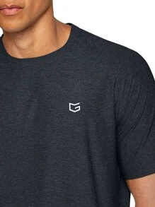 G Gradual Camiseta Deportiva Para Hombres Con Letras Gráficas Y Mangas Ranglán, Ropa De Gimnasio Para Hombres - Negro - Ver 4