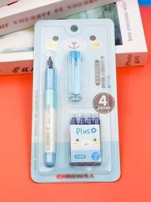 1 PC Nhựa Màu Sắc Ngẫu Nhiên Bơm Lại Bút Máy - Nhiều màu - Xem 3