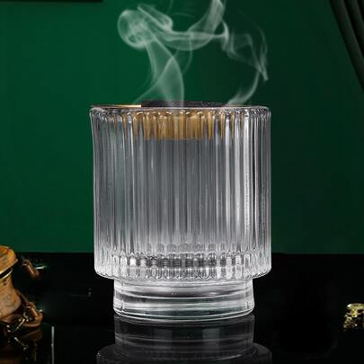 1件/套 简约亚克力竖款透明水晶玻璃香炉，适用于家居装饰、办公室装饰、婚礼装饰、客厅摆设，可作为斋月礼物、节日礼物、生日/毕业礼物、结婚礼物、闺蜜礼物、女士礼物、冬季礼物。