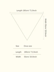 波西米亚风 1 件女士时尚保暖针织披肩领围巾三角形几何镂空透气家居披肩，冬季配饰女士 - 米色 - 查看 4