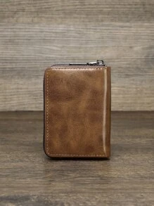 DE LI BI Hombres Organizador de tarjetas multitarjeta con gráficos de letras para almacenar tarjetas de crédito. Regalo para el padre, regalos para papá, accesorios de regalo para hombres de negocios, trabajadores de cuello blanco, ligero y portátil. Regalo para hombre en vacaciones, aniversarios o cumpleaños. - Marrón Mocha - Ver 4