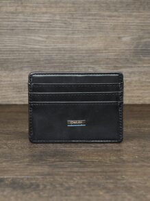 DE LI BI Men Label Decor Card Holder - Black - View 1