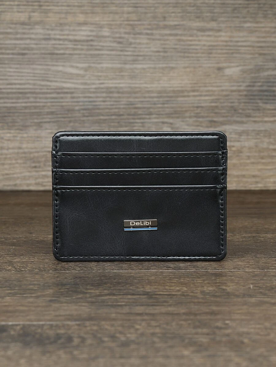 DE LI BI Men Label Decor Card Holder - Black - View 1