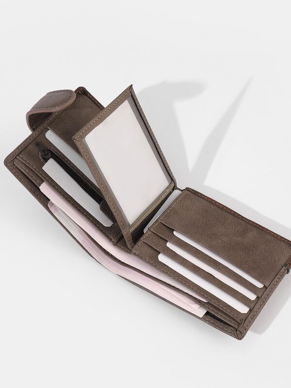 Men Stitch Detail Small Wallet