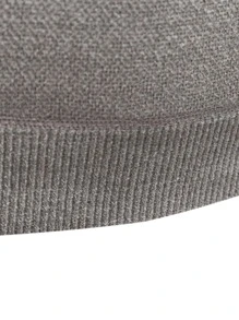 Manfinity Homme 男士素色小高領套頭毛衣 - 米色 - 查看 3