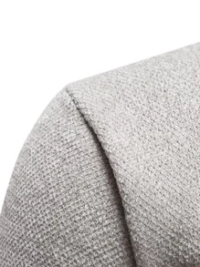 Manfinity Homme 男士素色小高領套頭毛衣 - 米色 - 查看 5