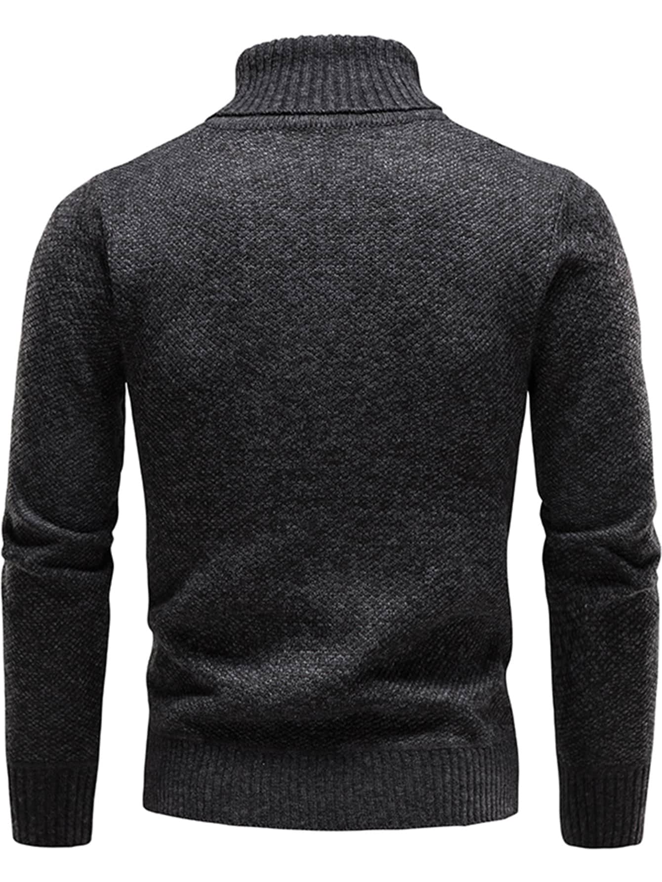 Men Turtleneck Thermal Lined Sweater, Fall/Winter, Long Sleeve Top