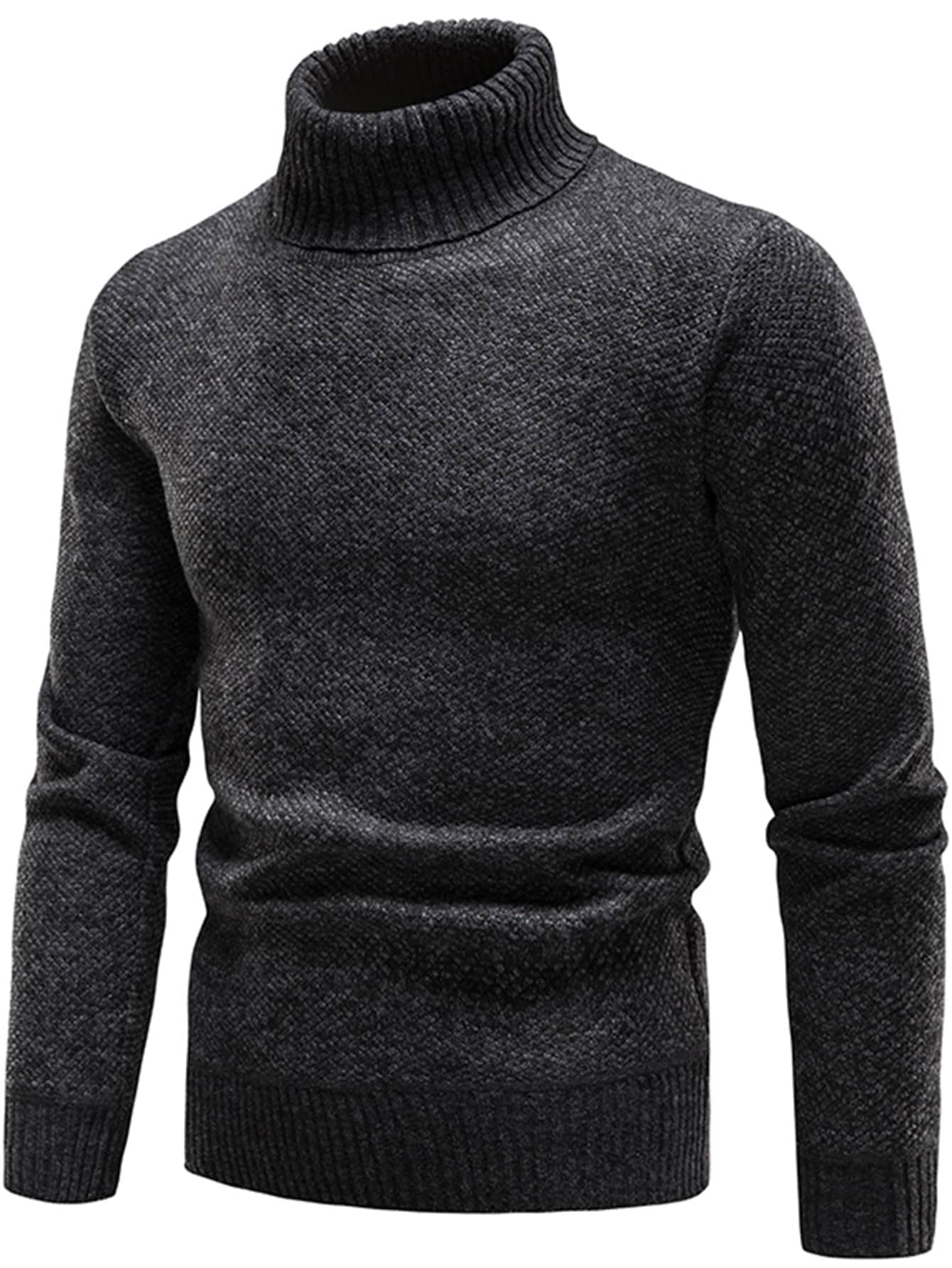 Men Turtleneck Thermal Lined Sweater, Fall/Winter, Long Sleeve Top