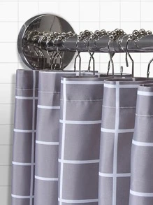 10pcs Stainless Steel Shower Curtain Hook - Silver - View 3