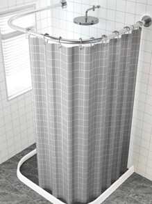 10pcs Stainless Steel Shower Curtain Hook - Silver - View 4