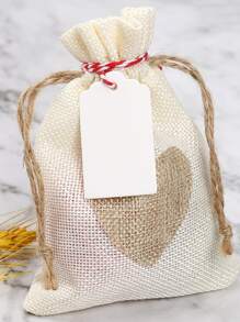 100 pezzi etichetta da regalo monocolore - Bianco - Visualizzare 1