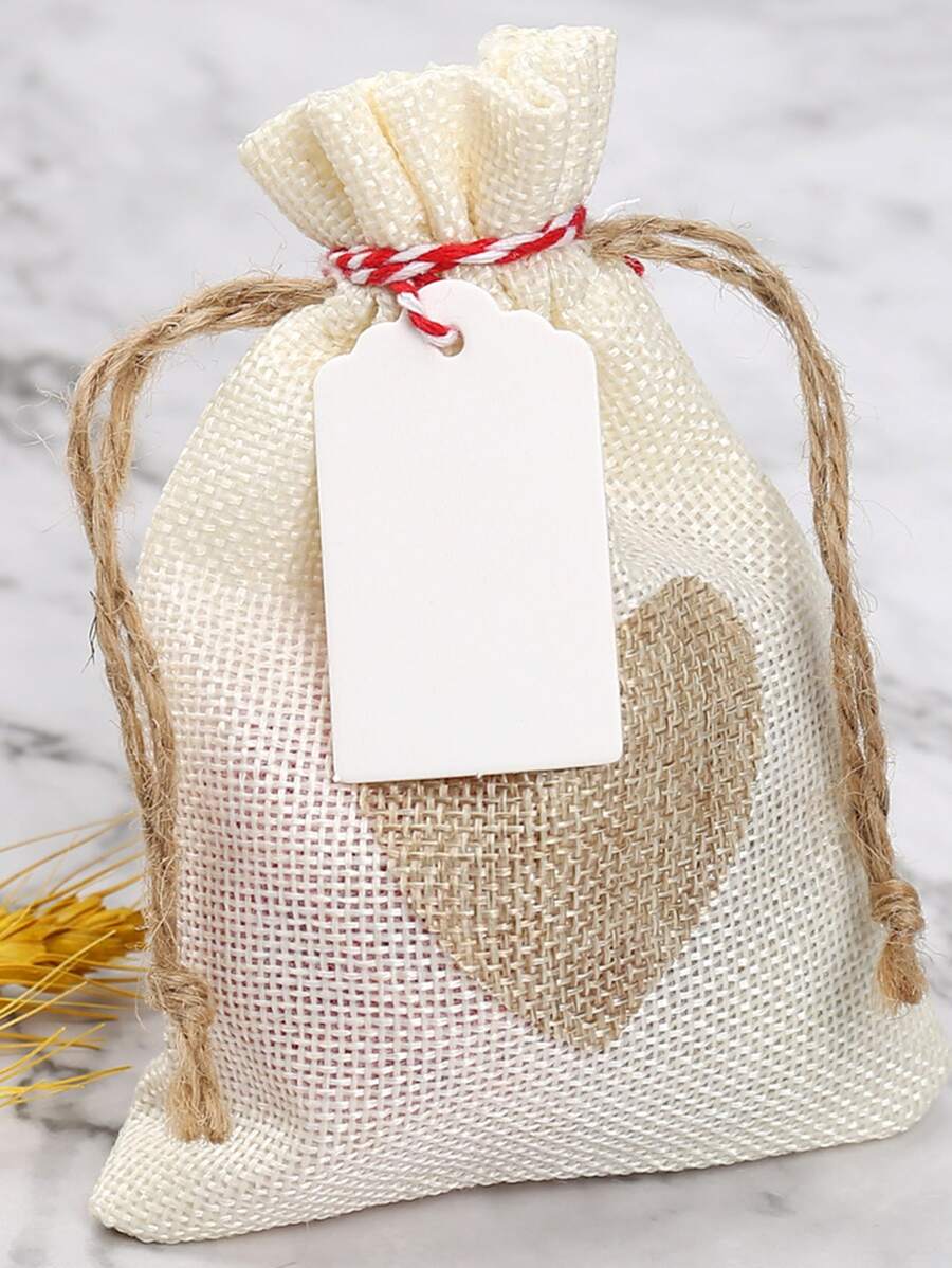 100 pezzi etichetta da regalo monocolore - Bianco - Visualizzare 1