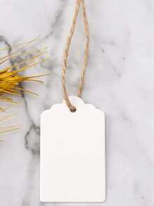 100 pezzi etichetta da regalo monocolore - Bianco - Visualizzare 2