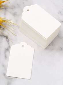 100 pezzi etichetta da regalo monocolore - Bianco - Visualizzare 4