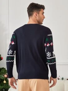 GENTILAND Men Ugly Christmas Pattern Jumper - Multicolor - View 6
