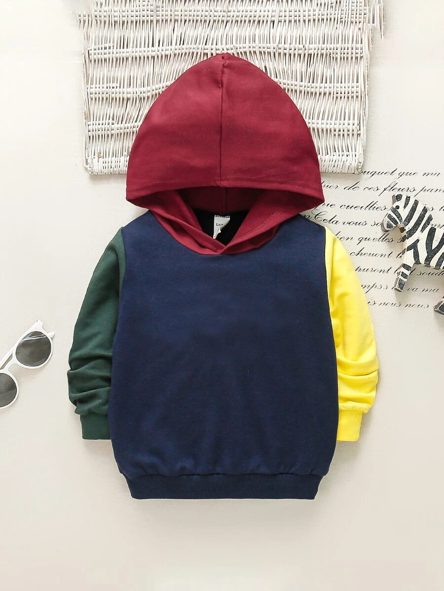 Sudadera de bloques de color para niños pequeños - Multicolor - Ver 1
