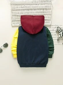 Sudadera de bloques de color para niños pequeños - Multicolor - Ver 2