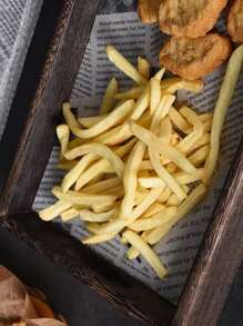 20 piezas de papel de pergamino con diseño de periódico de 25 cm, papel de hornear resistente al aceite impreso creativo para envasar hamburguesas, sándwiches, forros de freidora para cocina - Blanco y Negro - Ver 4