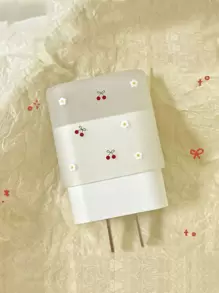5件樱桃印花数据线保护套套装充电器保护套 - 無色 - 查看 4
