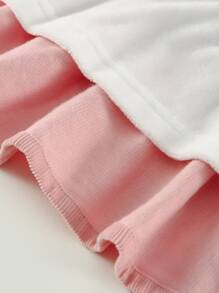 小女童字母刺繡水手領荷葉邊連衣裙