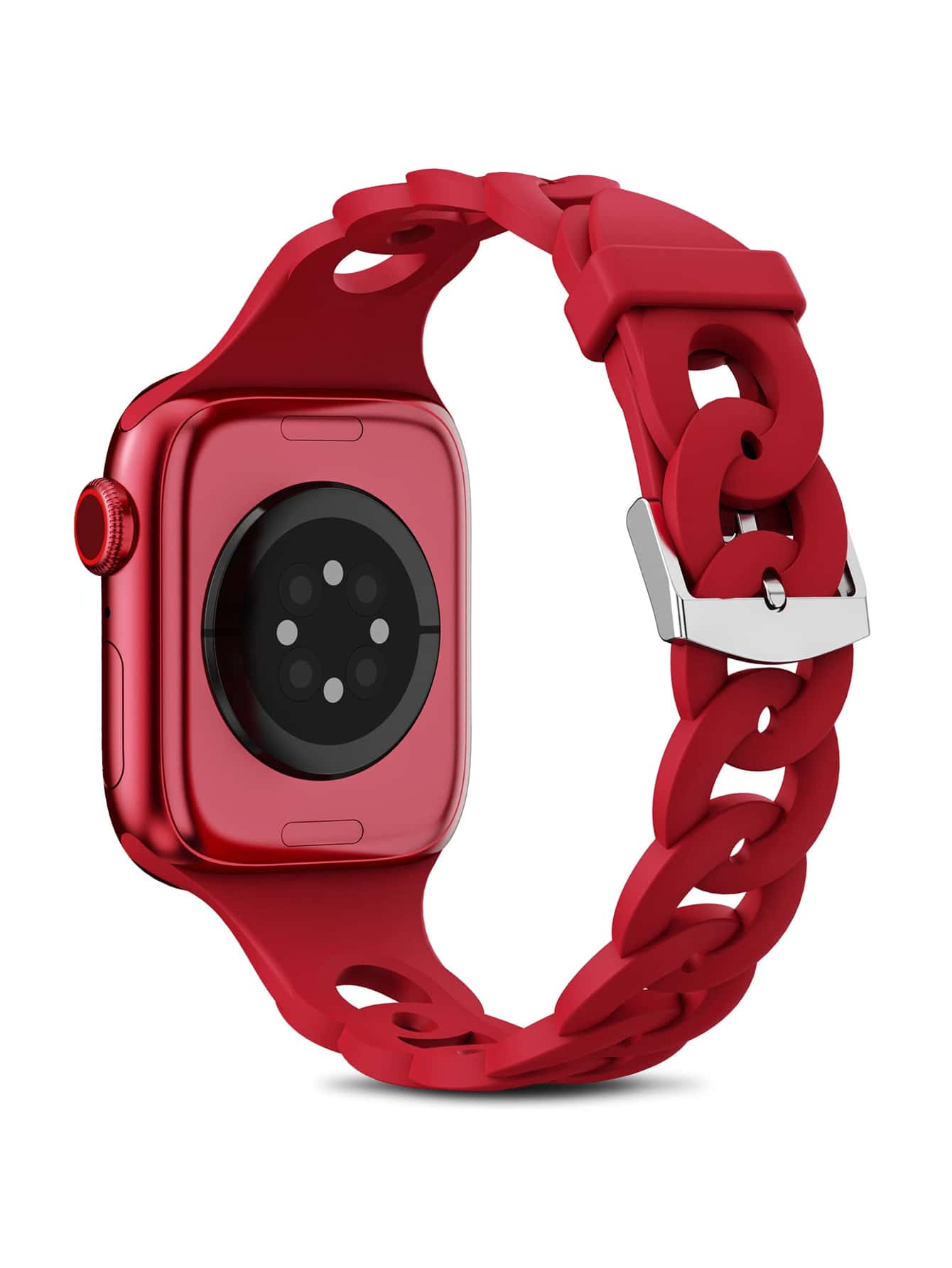 矽膠錶帶適用於Apple Watch - 紅色 - 查看 1