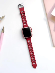 矽膠錶帶適用於Apple Watch - 紅色 - 查看 2
