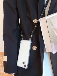 Dây đeo chéo trong suốt Vỏ điện thoại chống rơi tương thích với iPhone 15/15 Pro Max/15 Pro/15 Plus/11/12/13/14 Pro Max/xs/xr/11 Pro/11 Pro Max/12 Pro/12 Pro Max/13 Pro/13 Pro Max/14/14 Pro Max/14 Plus/7 Plus/8 Plus/se 2 , Vỏ Mềm - Trong sáng - Xem 2