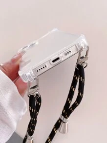 Dây đeo chéo trong suốt Vỏ điện thoại chống rơi tương thích với iPhone 15/15 Pro Max/15 Pro/15 Plus/11/12/13/14 Pro Max/xs/xr/11 Pro/11 Pro Max/12 Pro/12 Pro Max/13 Pro/13 Pro Max/14/14 Pro Max/14 Plus/7 Plus/8 Plus/se 2 , Vỏ Mềm - Trong sáng - Xem 6