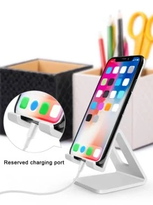 書桌手機&平板電腦支架,通用輕便便攜支架適用於,固定的電話架 - 白色 - 查看 5