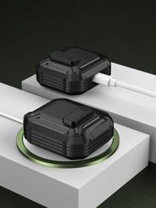 Compatible With AirPods Pro 2nd Generation Case /AirPods Pro 1st Generation Case Cover, Magnetic Lock Shockproof Protective Case Compatible With Apple AirPods Pro With Keychain Men Women[Front LED Visible] For AirPods1/2 AirPods Pro - Black - View 4