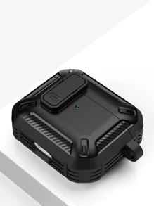 Compatible With AirPods Pro 2nd Generation Case /AirPods Pro 1st Generation Case Cover, Magnetic Lock Shockproof Protective Case Compatible With Apple AirPods Pro With Keychain Men Women[Front LED Visible] For AirPods1/2 AirPods Pro - Black - View 5