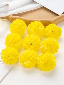10入組人工繡球花,花頭球,菊花串,diy花環材料,生日派對,宴會,派對裝飾,婚禮籃,新娘捧花,家居,飯廳,臥室,窗台裝飾,花瓶裝飾,情人節,新年裝飾,戶外花園,學生仔 - 黃色 - 查看 5