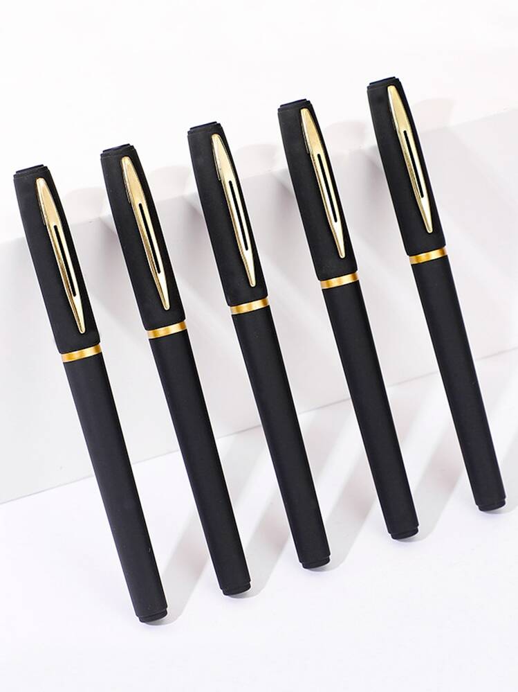 ปากกาเจล มินิมอล พลาสติก 5 ชิ้น - สีดำ - ดู 1