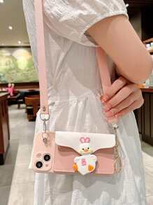 Multi-Functional Crossbody Shoulder Strap Case With Card Holder And Coin Purse Compatible With Iphone 15 Pro Max Full Coverage Soft Case - Multicolor - View 2
