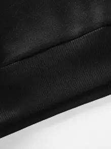 Manfinity Homme Áo nỉ Nam Hoa Slogan Giải trí - màu đen - Xem 4