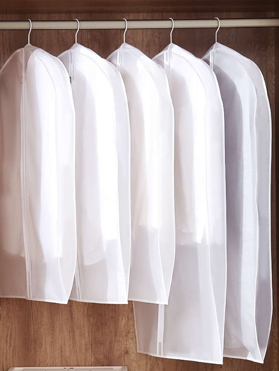 1 pieza Funda para ropa de color liso - Blanco - Ver 1